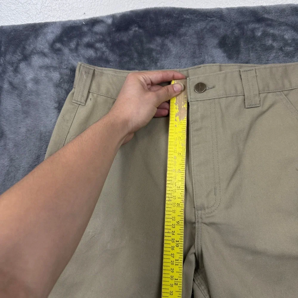 Carhartt Khaki Work Pants Mens 30x30 Tan Good Twill Straight Leg Chinos 9465